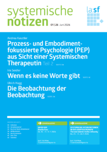 Heft 1/2026 Systemische Notizen, Titelblatt